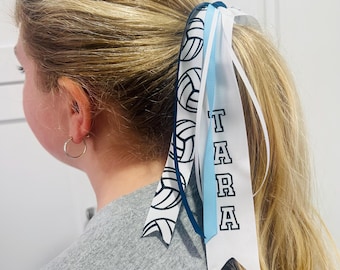 Personalized Volleyball Hair Ribbons, Team Hair Bow