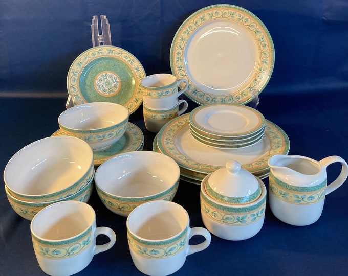 23 Piece Pfaltzgraff French Quarter Dinnerware Set, Service for 4 Etsy