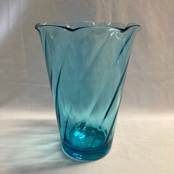 Hazel Atlas Capri Azure Blue Vase