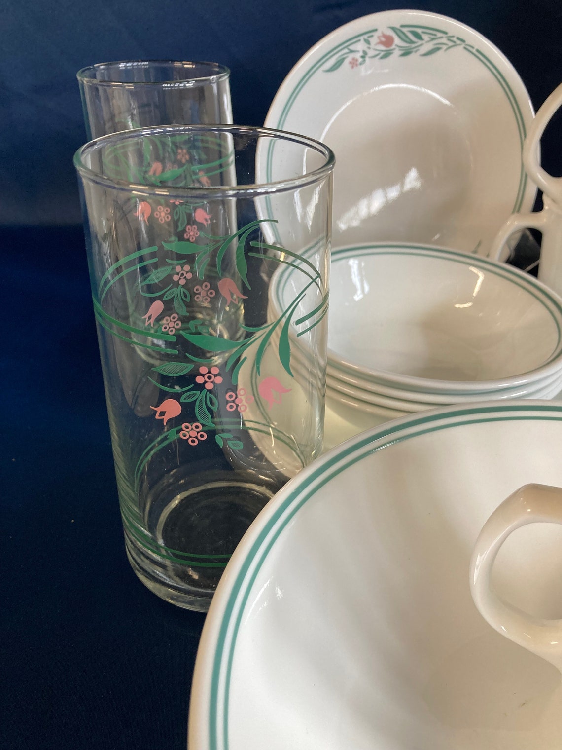 25 Piece Corelle Rosemarie Dinnerware Set Service for 4 Etsy