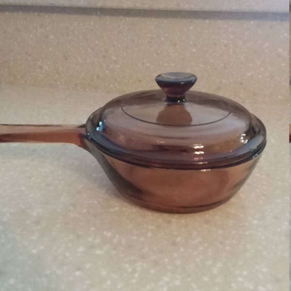 Corning Ware Visions Amber 0.5 Liter Covered Saucepan