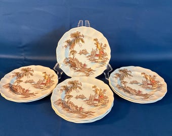 Vintage Johnson Brothers the Old Mill Dinnerware, Made in England