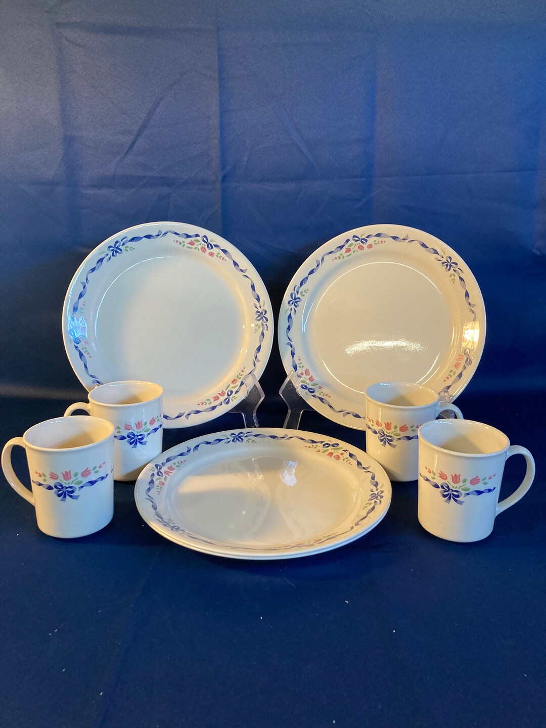 Sentiments Corelle 8 Piece Corelle Sentimental Ribbons Dinnerware Set - Etsy