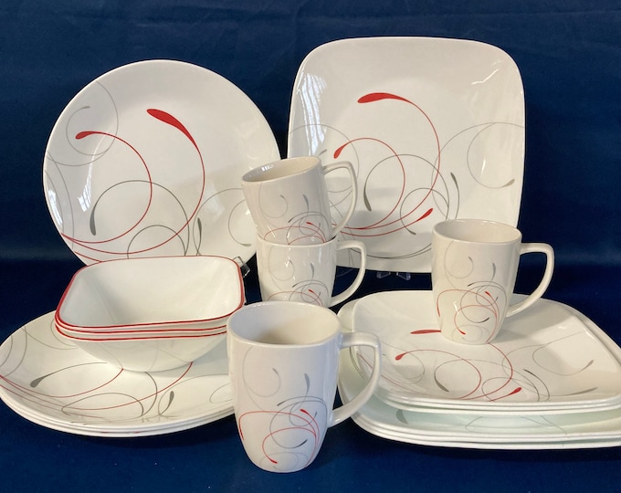 18 Piece Corelle Splendor Dinnerware Set Etsy