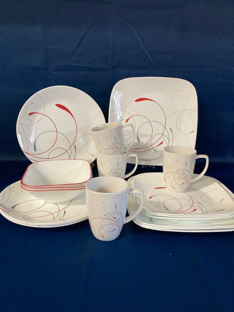 18 Piece Corelle Splendor Dinnerware Set Etsy