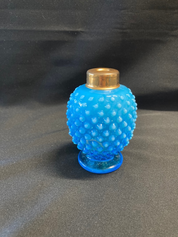 Fenton Glass Blue Opalescent Hobnail Atomizer Base