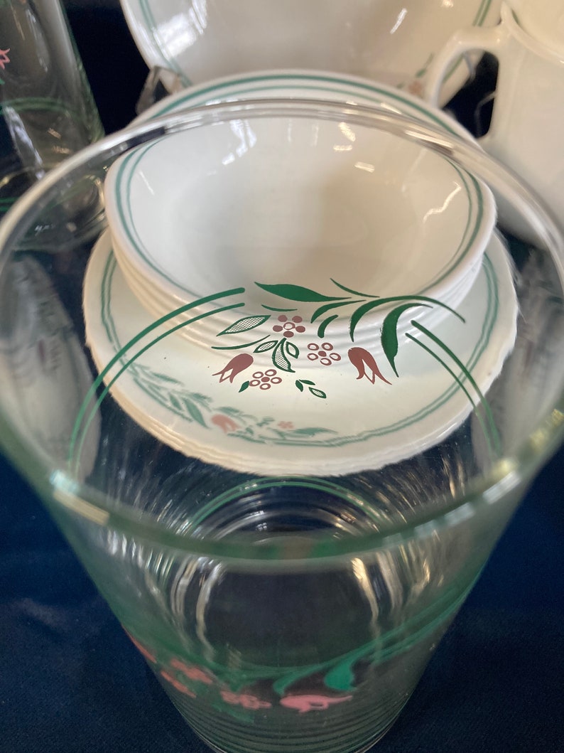 25 Piece Corelle Rosemarie Dinnerware Set Service for 4 Etsy