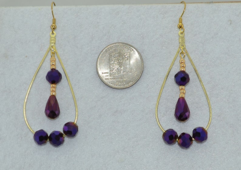 Purple swarvoski crystal Necklace set
