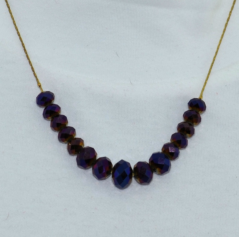 Purple swarvoski crystal Necklace set