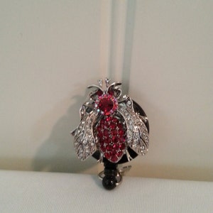 Red Bug Badge Holder