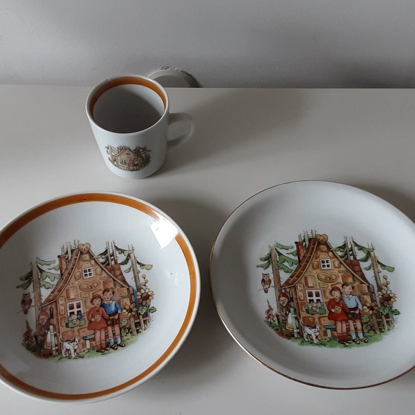 DDR KAHLA porcelain children set for dinner