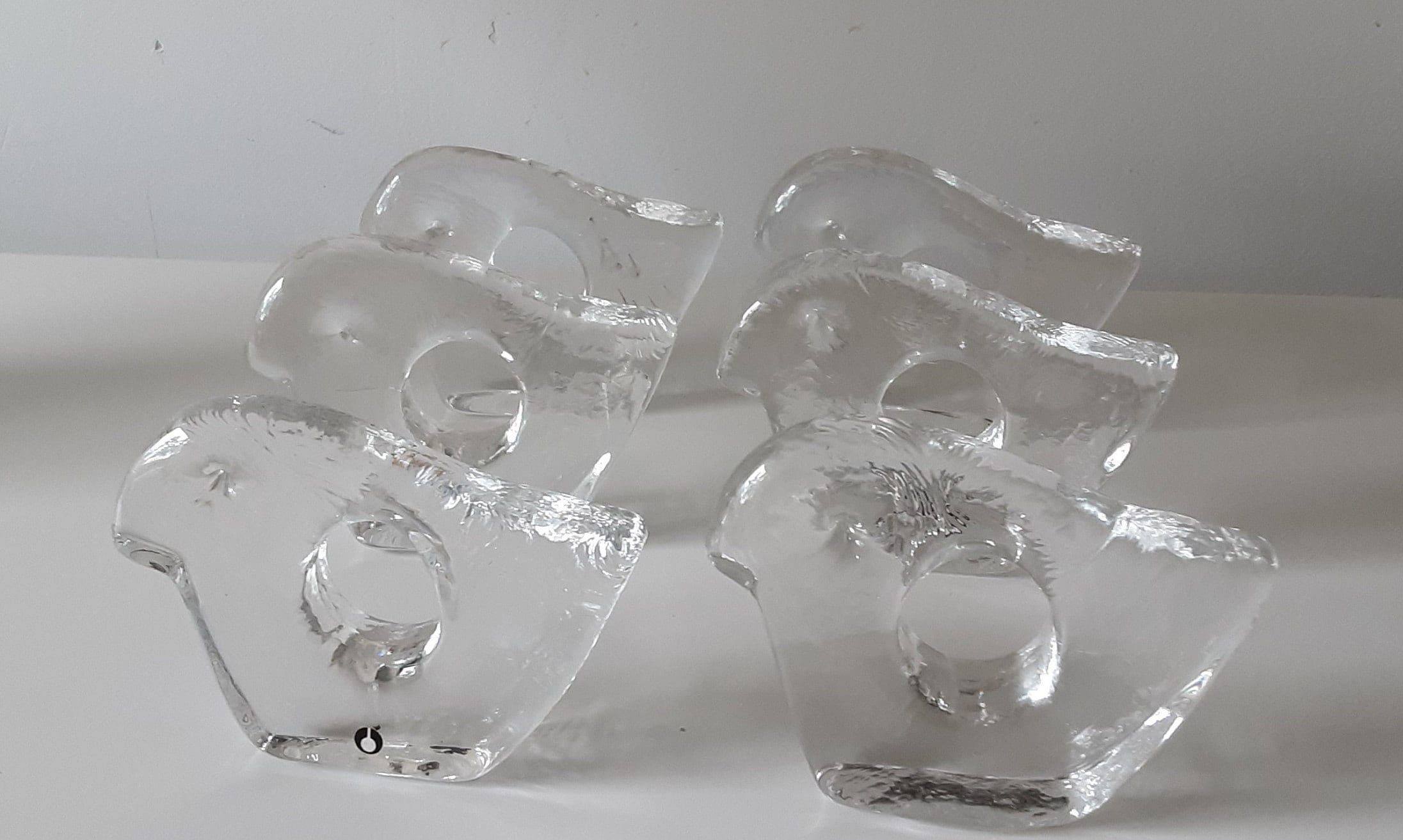 Vintage Pukeberg Sweden Art En Verre, Figures D'oiseaux, Oeuf Ou Porte-Serviette, Presse-Papier, Style Scandinave Du Milieu Siècle, Design Scandinave