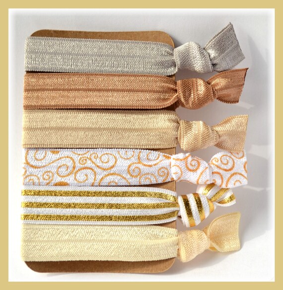 Blonde Hair Ties Neutral Hair Ties No Crease Hair Ties Yoga Etsy