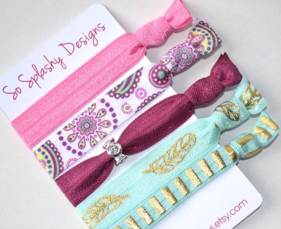 Elastic Hair Ties No Crease Hair Ties Yoga Hair Tie Elastic Etsy