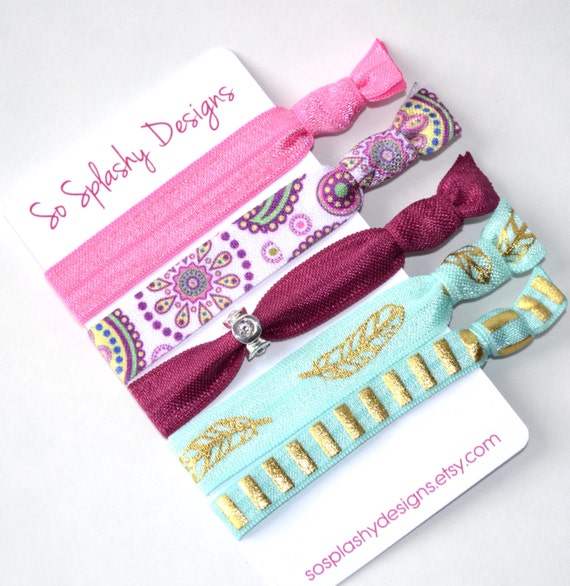 Elastic Hair Ties No Crease Hair Ties Yoga Hair Tie Elastic Etsy