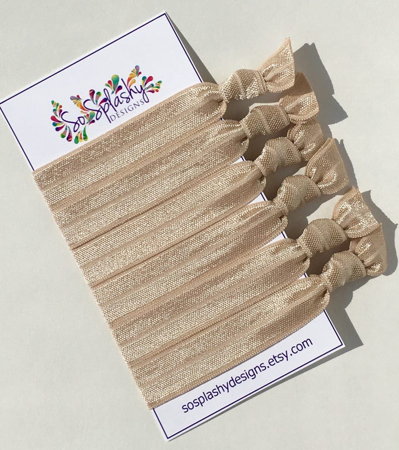 Blonde Hair Ties Tan Hair Tie No Crease Hair Tie Yoga Ties Etsy