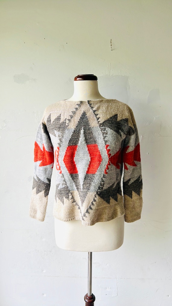 Lauren Aztec Print Sweater