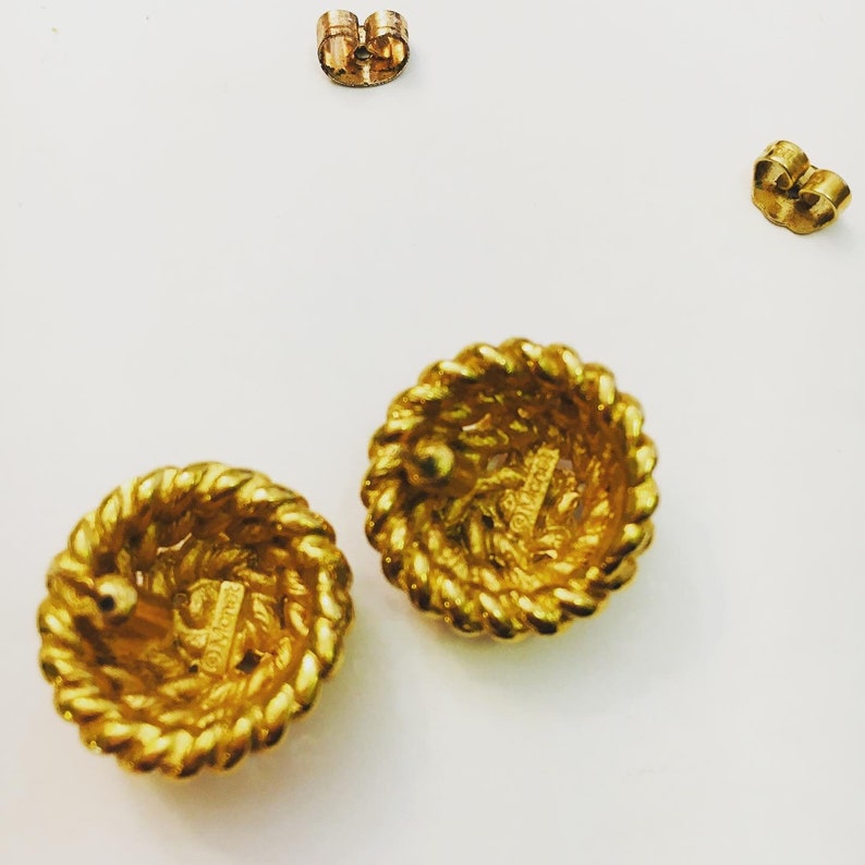 Vintage Monet Roped Earrings