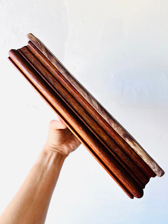 Vintage Dante Incolay & Wood Jewelry Box Gem