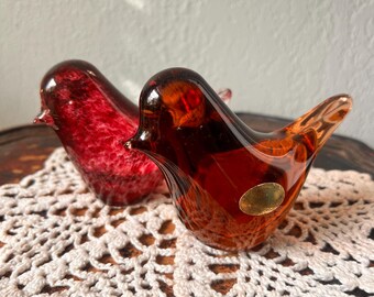 Estatueta de pássaro de cristal Wedgewood England