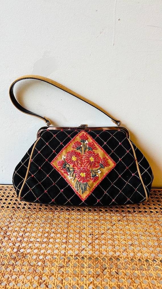 Isabella Fiore Top Handled Beaded Purse
