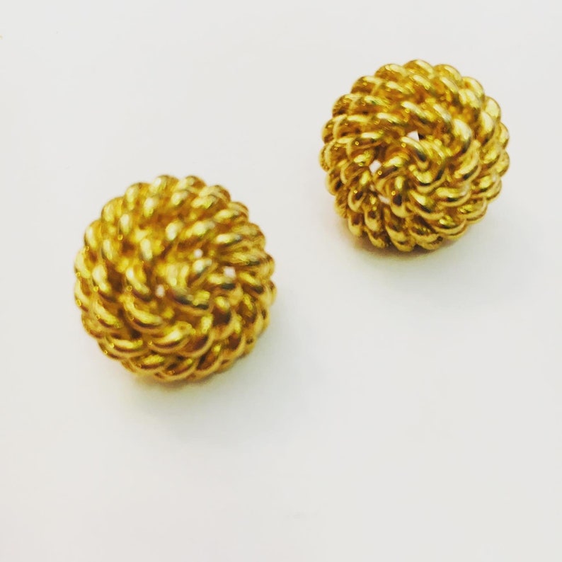 Vintage Monet Roped Earrings
