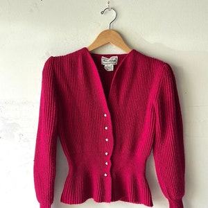 Andrew St John Peplum Cardigan Sweater