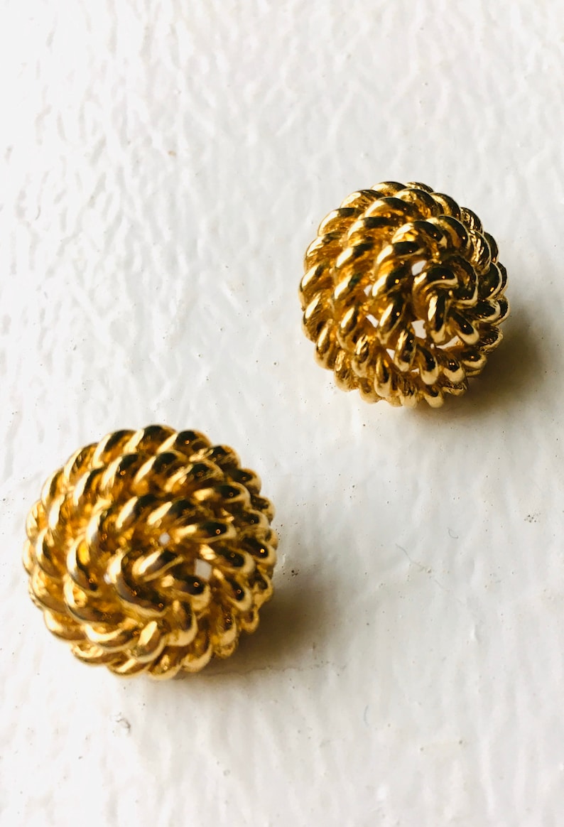 Vintage Monet Roped Earrings