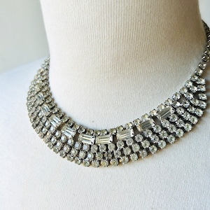 Vintage Rhinestone Choker & Earrings