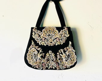 Vintage Embroidered & Beaded Handbag by Original Lita