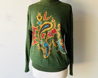 Vintage Oversized Pullover Sweater-Hong Kong