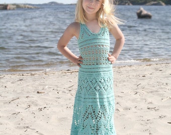 Crochet Dress pattern , "Mint Green" Dress , Crochet Pattern ,