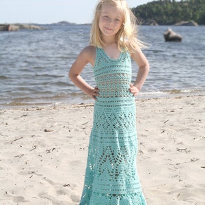 Crochet Dress pattern , Mint Green Dress , Crochet Pattern , image 1