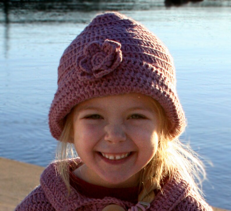 Vintage 1920's inspired Girls Jacket with Hat , Girls coat , Crochet Pattern image 2