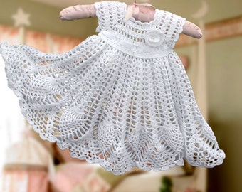 Baby dress crochet pattern  , Newborn dress "Annie"