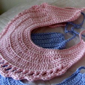 Baby Bib Crochet Pattern , Christening , Baptism ,