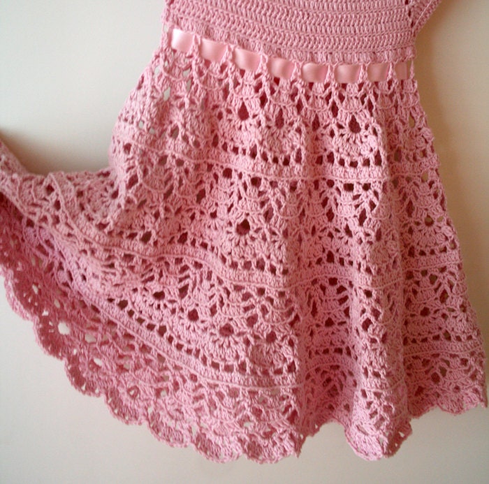 Pink Lace Dress Crochet Pattern Flower Girl Dress Pink - Etsy Denmark