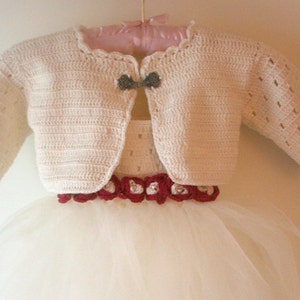 Tutu Kleid mit Jacke / Bolero häkeln Muster. Hochzeit Blumenmädchen Kleid.