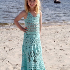 Crochet Dress pattern , Mint Green Dress , Crochet Pattern , image 2