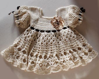 Baby dress crochet pattern , Crochet dress &quot;Lena&quot;
