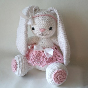 Crochet pattern Bunny "Angelina" , Amigurumi Bunny