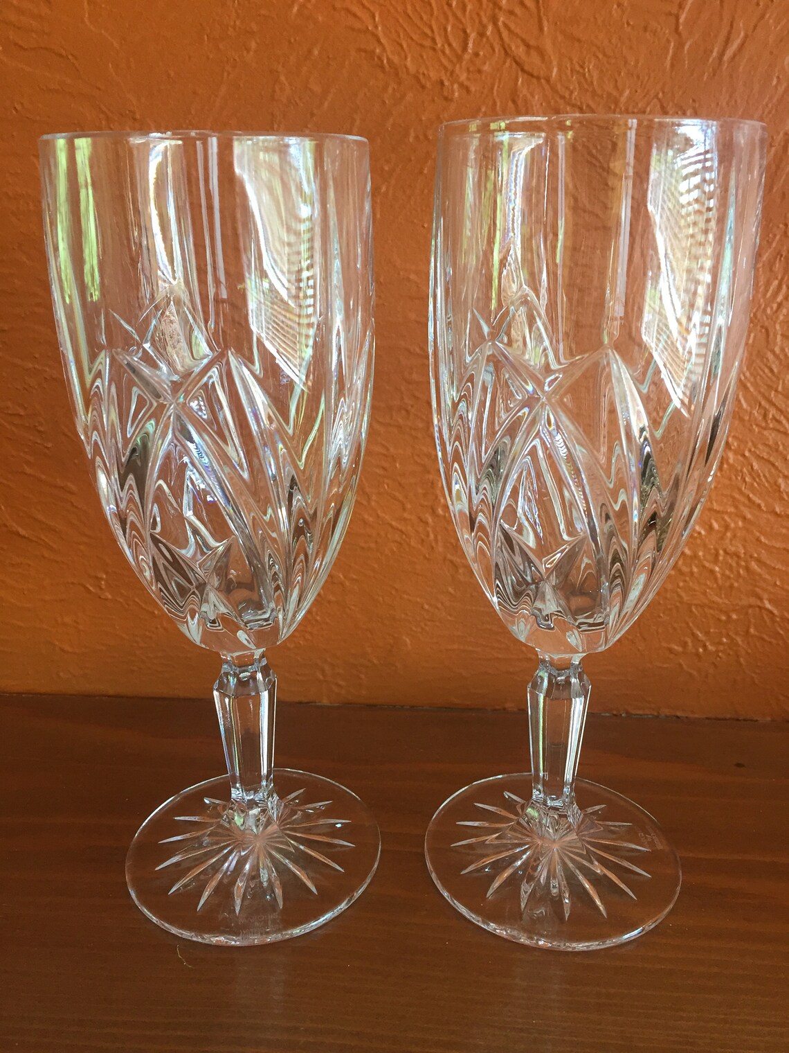 Two Waterford Marquis Crystal Goblets Waterford Wine Glasses Etsy