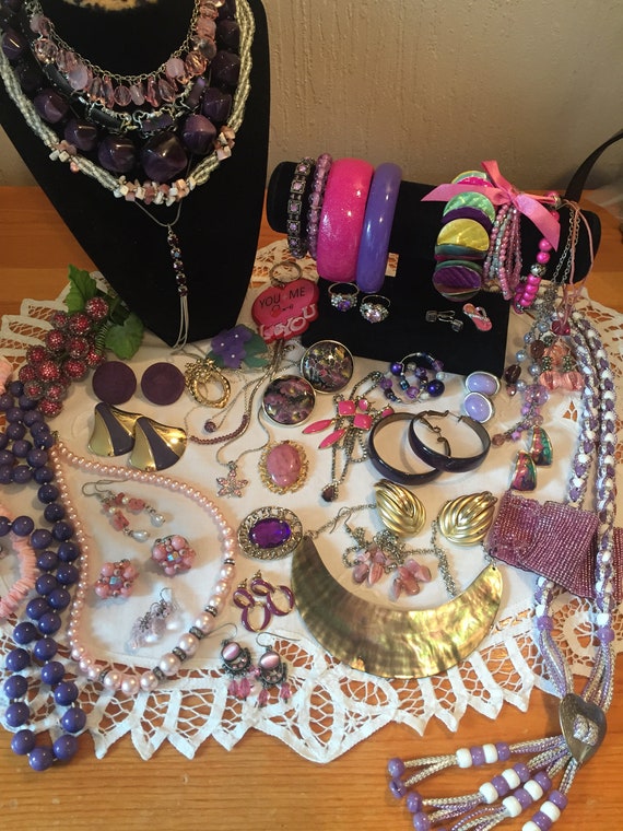 Vintage Destash Jewelry Lot Bulk Jewelry Collec