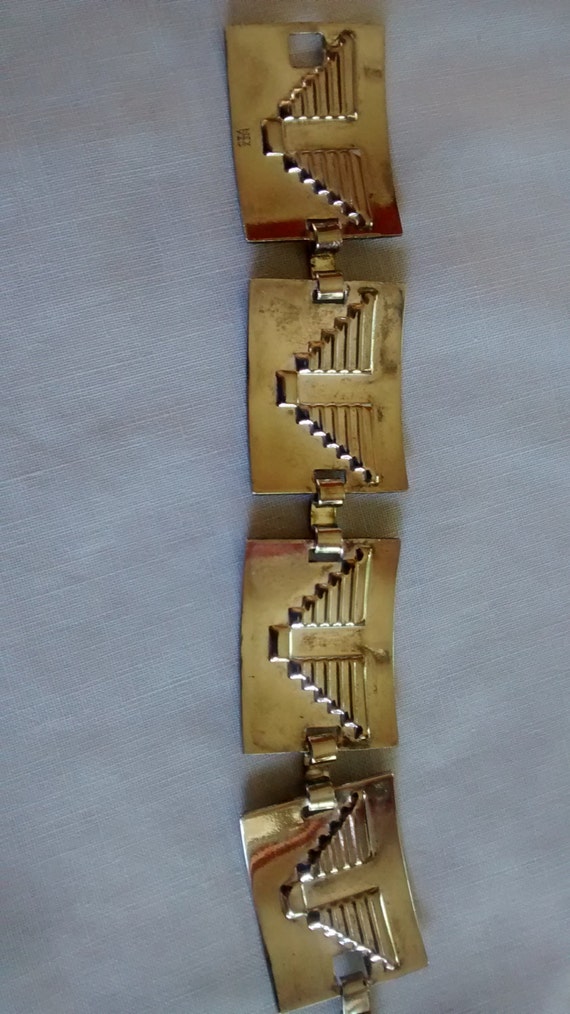 Sterling Aztec Tribal Style Bracelet - image 5