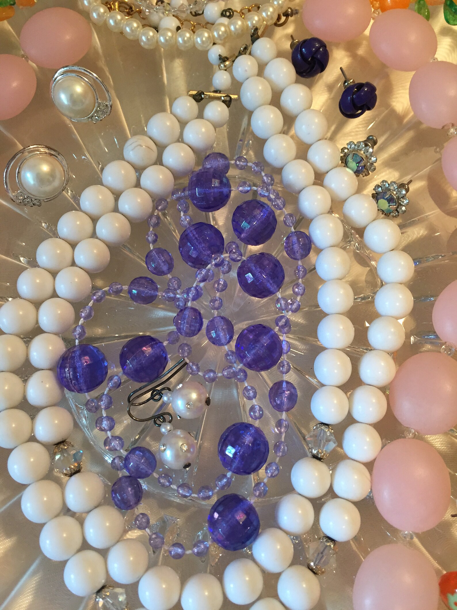 Vintage Floral Plastic Jewelry Destash Vintage Lucite Etsy