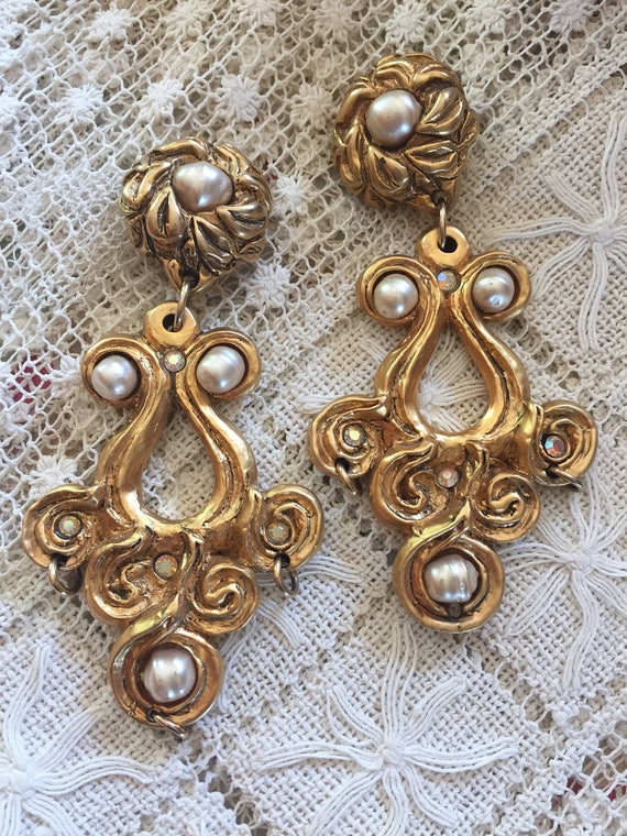 Vintage 'Claire Deve' Paris Runway Earrings Clai