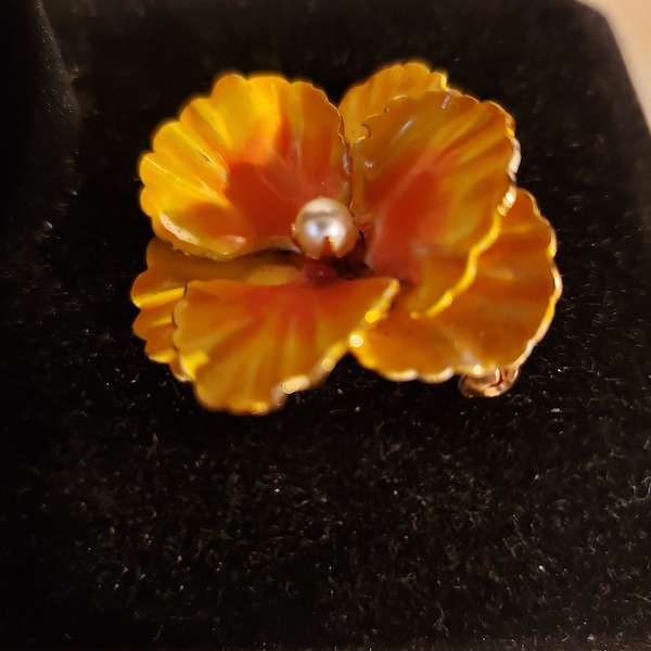 Vintage Artisan Pansy Brooch