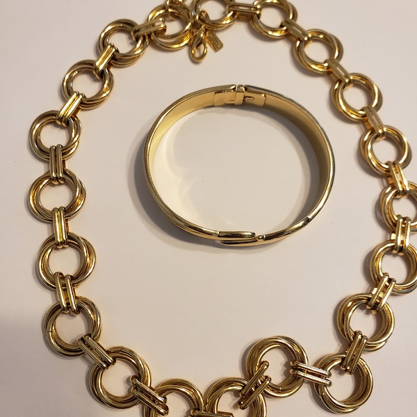 Monet Chain Necklace and Monet Cuff Bracelet