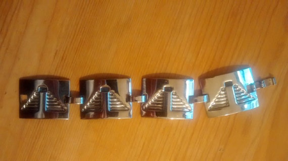 Sterling Aztec Tribal Style Bracelet