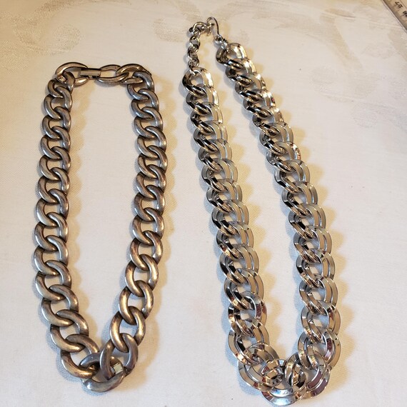 Two Signed Heavy Chain Necklaces - image 4